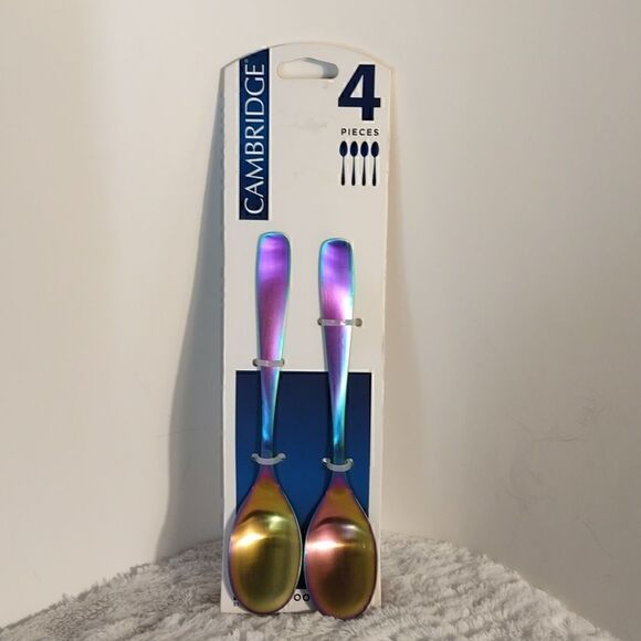Cambridge "Rainbow" Stainless Steel 4pc. Dinner Spoons - Picture 5 of 5